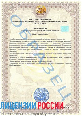Образец сертификата соответствия (приложение) Асбест Сертификат ISO 27001